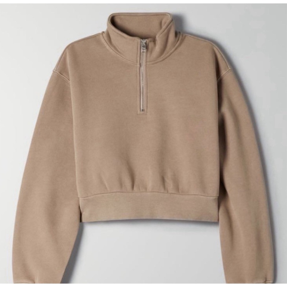 NWT Tna Cozy Fleece 1/4 Zip Pullover Sweatshirt Women's Medium Retail $60